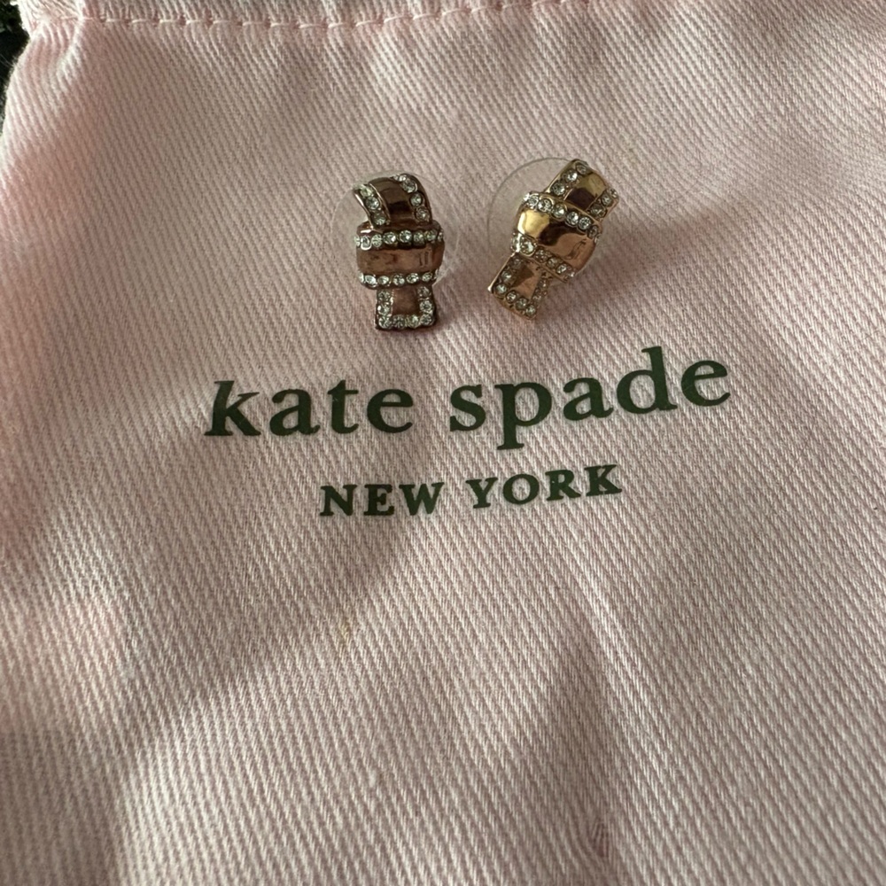 Kate Spade Metallic Bow Stud Earrings